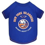 Pets First NHL New York Islanders T-Shirt, Licensed, Stretchable, Dogs \u0026 Cats, Blue, Medium